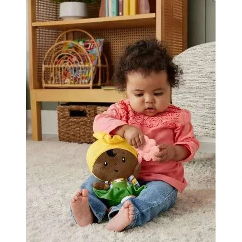 Fisher-Price Cuddle & Chime 1st Babydoll Dark Complexion w/ Teether for 6mo+ NEW